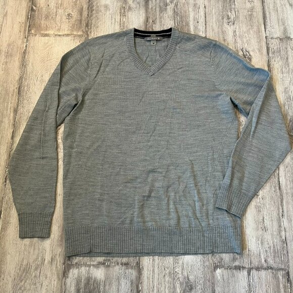 Smartwool Men's Sparwood V-Neck Merino Sweater, Light Gray Heather, Medium - Picture 1 of 7